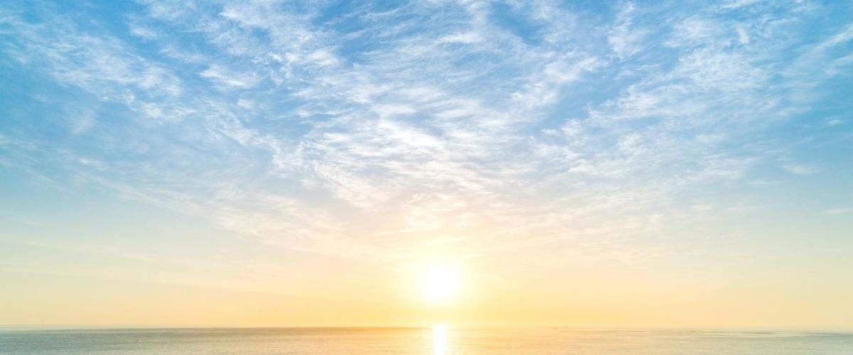 Sunrise over the ocean